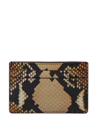 Alexander McQueen snakeskin cardholder - women - Calf Leather - One Size - Brown