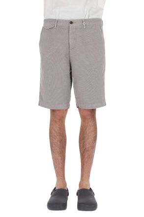 Myths Textured Cotton-Linen Casual Shorts