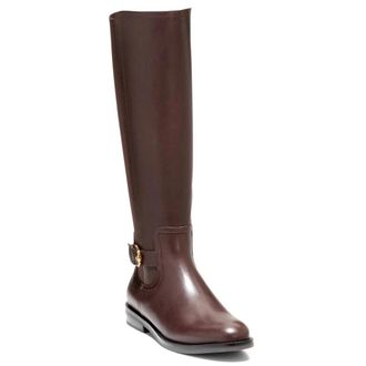 Cole Haan Womens Cole Haan Celestina Brown Leather Knee High Riding Boots ZAP1959