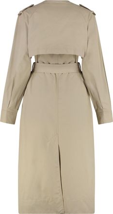 Moncler Womens Gourdon Trench Coat Beige Shell: Cotton & Raincoats