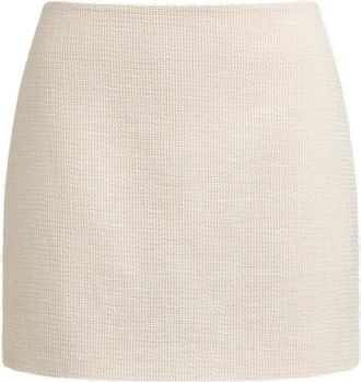 12 Storeez textured mini skirt - Neutrals