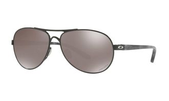 Oakley Womens Feedback Sunglasses In Polished Black Prizm Black Polarized