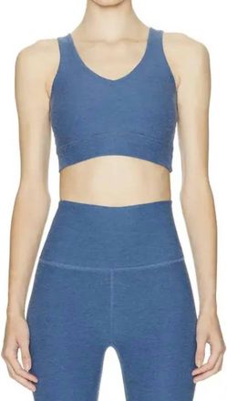 Beyond Yoga Spacedye Good Day Bra In Washed Denim