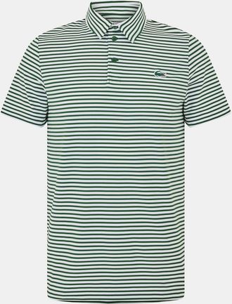 Lacoste Mens Crocodile Logo Collared Polo Shirt in Green/White - Size Medium