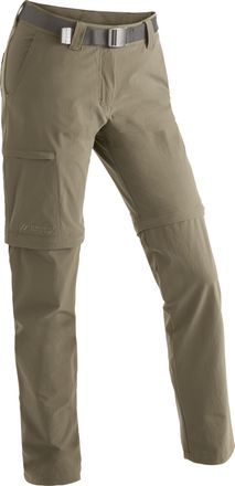 Maier Sports Outdoorhose MAIER SPORTS Inara slim zip, Damen, Gr. 34, Normalgr&ouml;ssen, beige (dunkelbeige), 90% Polyamid, 10% Elasthan, Hosen Outdoorhose, Damen Zip-O