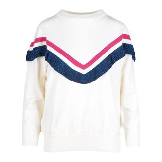 Ballantyne Sweatshirt met ronde hals - Dames - Sweatshirts - Wit - M - Wol - Hoodies & sweatvesten