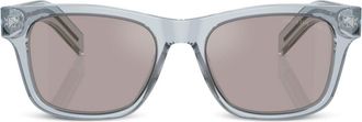 Prada logo-engraved square-frame sunglasses - men - Acetate - 51 - Blue