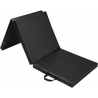 Costway Colchoneta De Gimnasia Plegable Estera Suave De Yoga Entrenamiento Fitness Negro - Costway