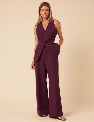 Nobody's Child Deep Purple Jax Pleated Tailored Trousers