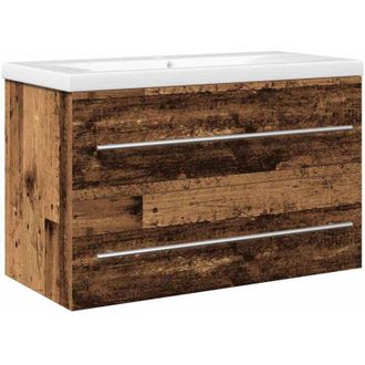 vidaXL Gabinete De Lavabo Para Ba&ntilde;o Con Caj&oacute;n 2 Pcs 80 X 38,5 X 48 Cm Vidaxl
