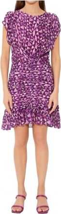Suncoo Clarine Mini Dress In Purple