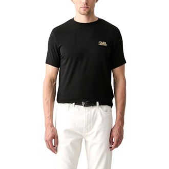 Karl Lagerfeld Heren, Tops, Zwart, Maat: XL Katoen
