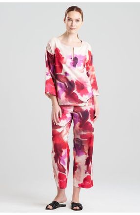 Natori Mizuki Split V Over the Head PJ Set in Red at Nordstrom, Size X-Small