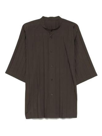 Homme Plissé Issey Miyake Geplooide Overhemd - Bruin