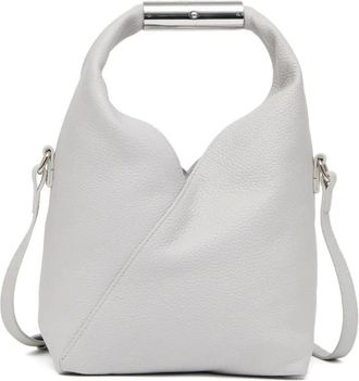 Maison Margiela Kleine shopper met gestikt logo - Grijs