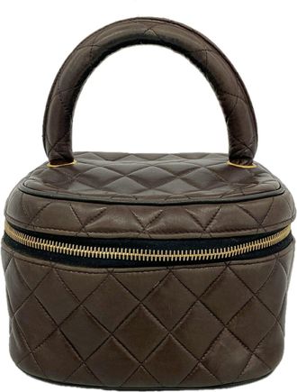 Chanel Black Leather Vanity Bag (Pre-Owned)
