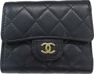 Chanel Grained Calfskin Wallet (Tri-Fold) (Pre-Owned)