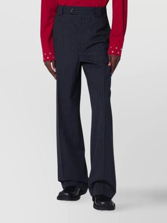 Namacheko striped wool trousers with wide leg design