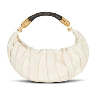 Balmain Middelgrote Ebene tas van kalfsleer - Dames - Handtassen - Beige - ONE Size - Leer - Tassen
