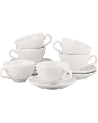 10 Strawberry Street Set Of 6 Ever Cups & Saucers
