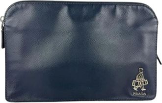 Prada Pre-owned Clutches, male, Blue, Size: ONE SIZE Pre-owned Clutch bag