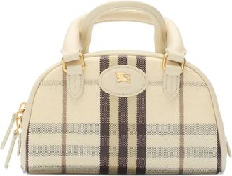 Burberry Geruite bowling mini-shopper - Beige