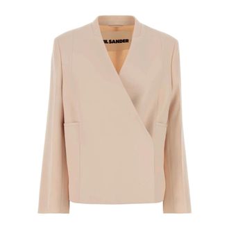 Jil Sander Blouses, female, Pink, Size: XS Wool Blazer