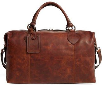 Frye Logan Leather Overnight Bag in Cognac at Nordstrom