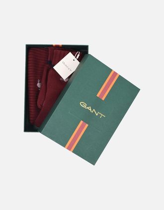 GANT Mens Gant Beanie & Glove Set Plumped Red - Size: 1 size