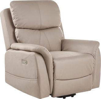 Beliani Sill&oacute;n reclinable de tejido gris