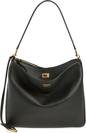 Balenciaga Medium Rodeo Leather Hobo Bag in 1000 Black at Nordstrom