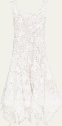 Oscar De La Renta Dominican Landscape Guipure Dress