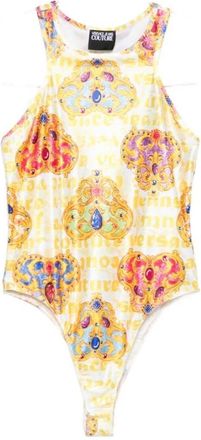 Versace Jeans Couture Donna, Top, Giallo, S, new