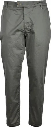 BL.11 BLOCK ELEVEN Stretch Cotton Green Trousers with Classic Design and Flexible Fit