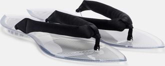 Alaia Ala&iuml;a Invisible satin thong sandals