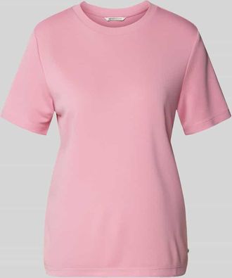 Tom Tailor Denim Regular Fit T-Shirt mit Rundhalsausschnitt in Pink, Größe L