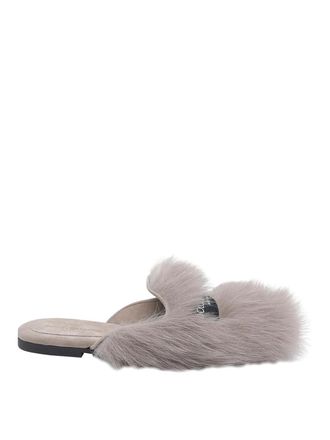 Dolce & Gabbana Shearling And Suede Slippers