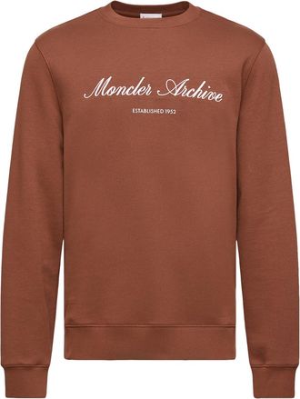 Moncler Moncler Cotton Blend Logo Sweatshirt, Men, Brown, Size: 3xl