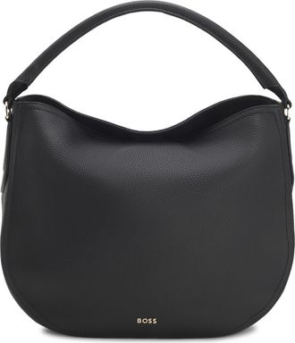 HUGO BOSS Lenah Leather Shoulder Bag in Black at Nordstrom