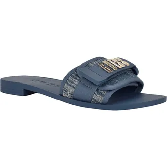 Guess Elyze Slide Sandal in Medium Blue at Nordstrom Rack, Size 6.5