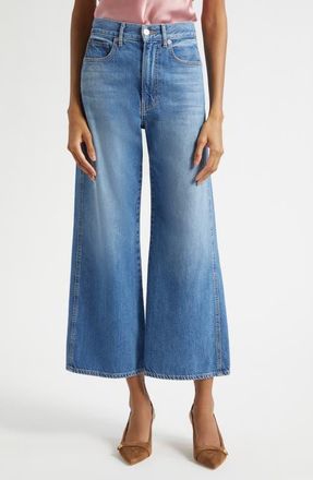 Veronica Beard Taylor High Waist Crop Wide Leg Jeans in French Kiss at Nordstrom, Size 27