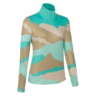 LaMunt Ivana Tech Arty L/S Tee - Dames - Outdoor shirts - Blauw - XS - Polyester - Fitness