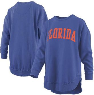 Pressbox Womens Pressbox Royal Florida Gators Melange Poncho Vintage Fleece Long Sleeve Pullover Sweatshirt at Nordstrom, Size Medium
