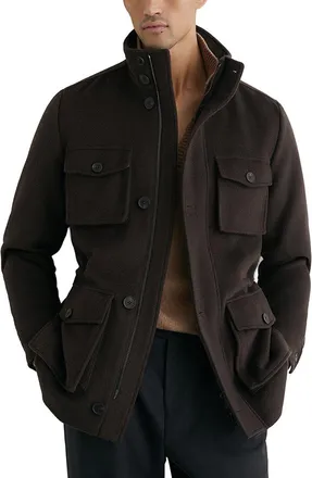 Reiss Trident Wool-Blend Casual Jacket