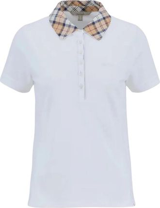 Barbour Malvern Polo Shirt - Dames - Polos - Wit - M - Katoen - Tops