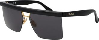 Max Mara Stijlvolle Rechthoekige Zonnebril met UV-bescherming - Dames - Zonnebrillen - Zwart - ONE Size - Accessoires
