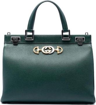 Gucci Pre-owned Zumi Handbag - Dames - Vintage Handtas - Groen - ONE Size - Leer - Vintage