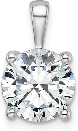 Diamond2Deal 14k White Gold 3 Ct Lab Grown Diamond Round Pendant