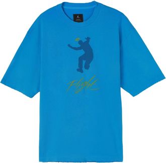 Nike Jordan Air Jordan x Union Crossover SS22 Solid Color Character Alphabet Printing Round Neck Short Sleeve Asia Edition Blue DM2840-483
