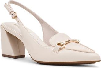 Anne Klein Royce Slingback Pointed Toe Pump in Bone at Nordstrom, Size 5.5